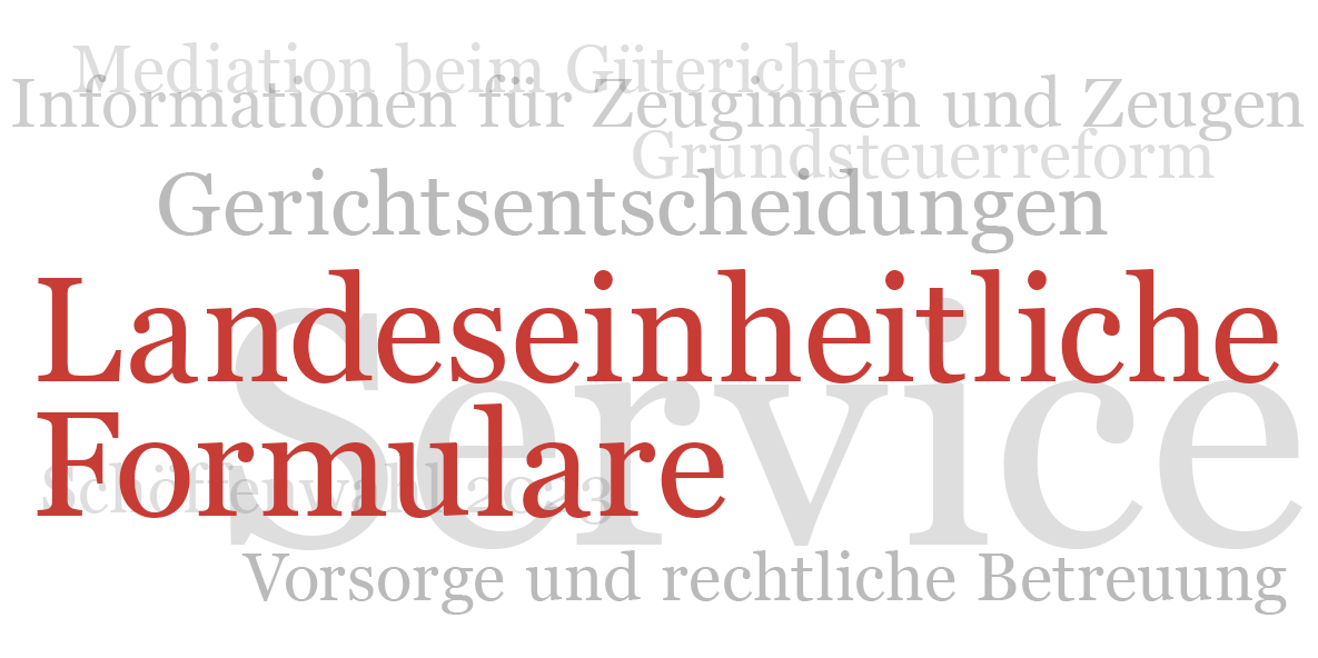 Landeseinheitliche Formulare Textgrafik Landeseinheitliche Formulare